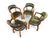 English Armchairs in Green Leather, Set of 4 For Sale - Image 5 of 8