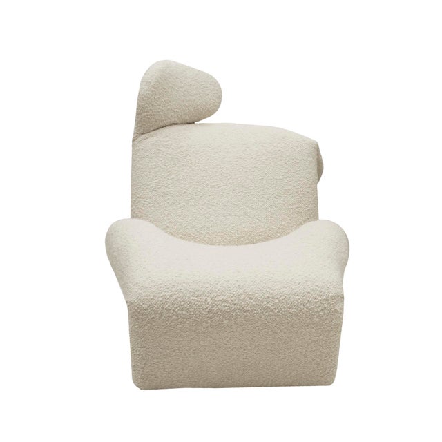 Cream Wink 111 Lounge Chair by Toshiyuki Kita for Cassina, 1980s For Sale - Image 8 of 14