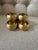 Vintage classic set of six round hammered brass napkin rings