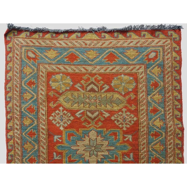 Vintage Tribal Nomadic Sumakh Kilim Runner Rug For Sale - Image 6 of 13