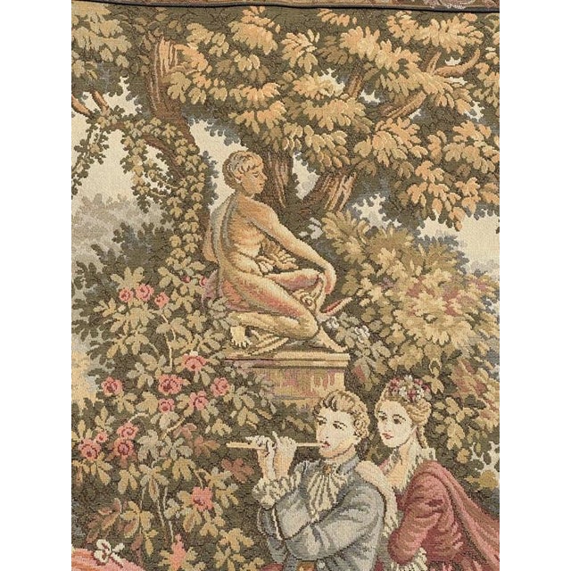 Vintage French Jacquard Tapestry in the style of Aubusson, 1980s For Sale - Image 6 of 18