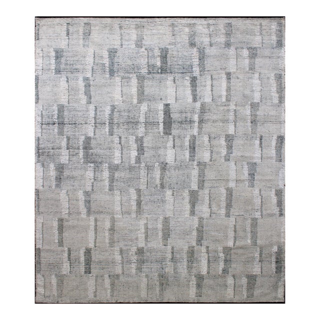Handmade Borderless Modern Rug. 9' X 12' For Sale