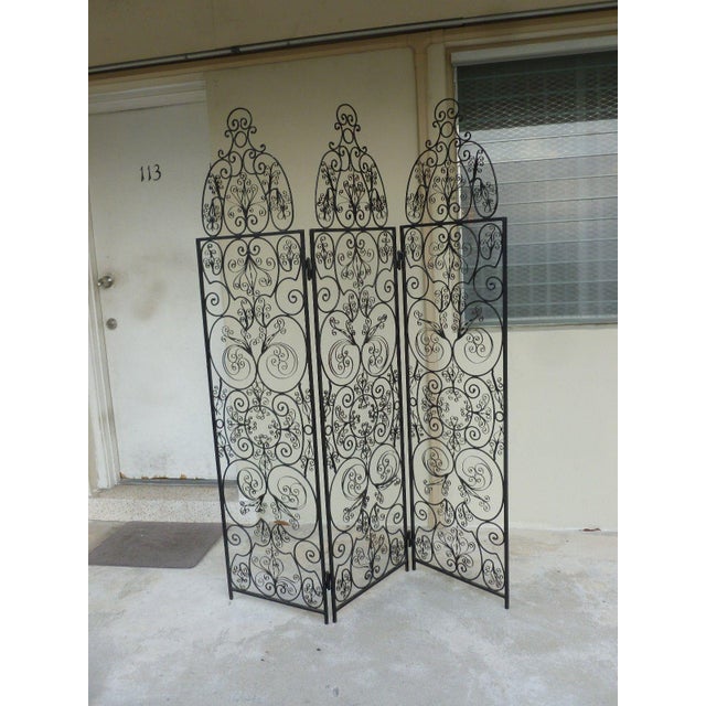 MidCentury Mexican Monterey Style Wrought Iron Folding Screen Chairish