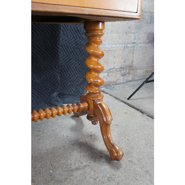 Late 19th Century Antique Victorian Walnut Marble Washstand Dry Sink Drybar Parlor Stand 48" For Sale - Image 5 of 16