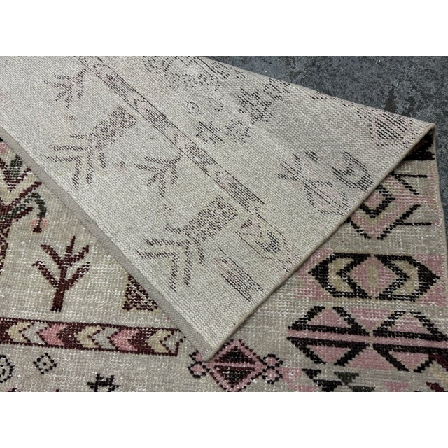 8ft11in × 12ft West Elm Hand-Knotted Paradise Area Rug, Pink Blossom For Sale - Image 11 of 12