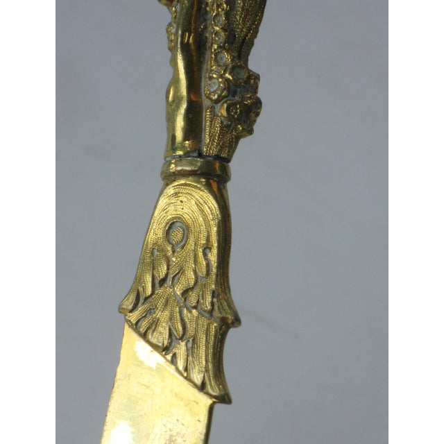 Butter Knife Gilt Bronze Children Antique Victorian For Sale - Image 10 of 16