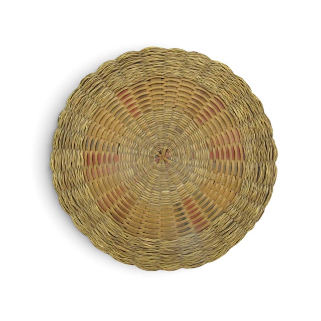 Beautifully woven antique Iroquois basket with lid. Iroquois, who call themselves Haudenosaunee, meaning "People of the...