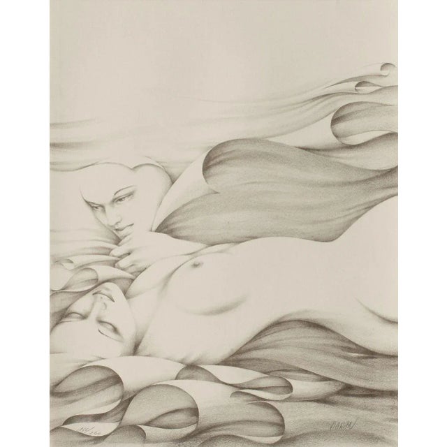 Gérard DARAN Couple 1987 lithograph on Arches paper signed and numbered in pencil 25.6 x 19.7 in published by : Forum des...