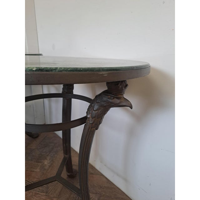 French Marble and Metal Side Tables, 1930, Set of 2 For Sale - Image 3 of 7