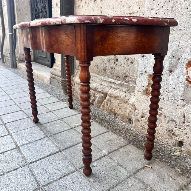 Louis XV Console in Marble and Walnut, France, 18th Century For Sale - Image 18 of 18