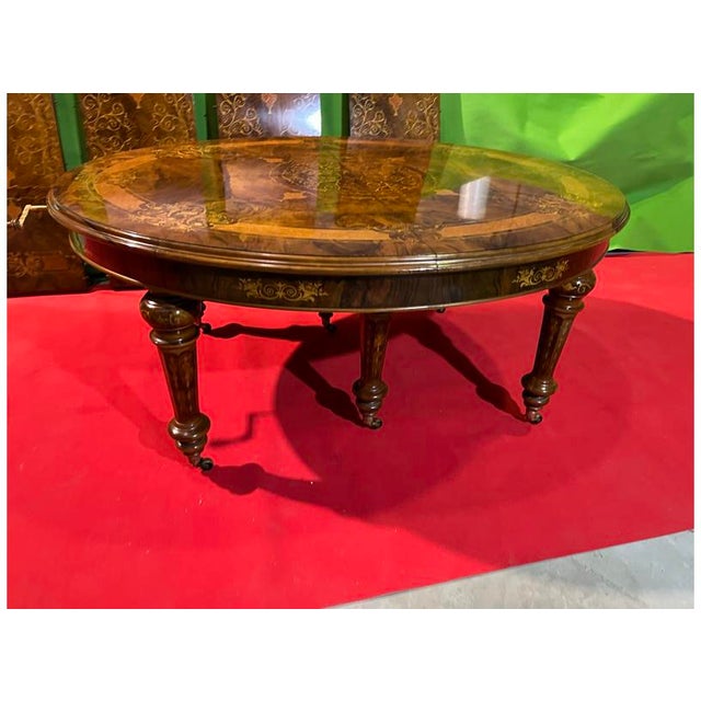 Extendable Dining Table in Walnut & Maple, 1920s For Sale - Image 10 of 18