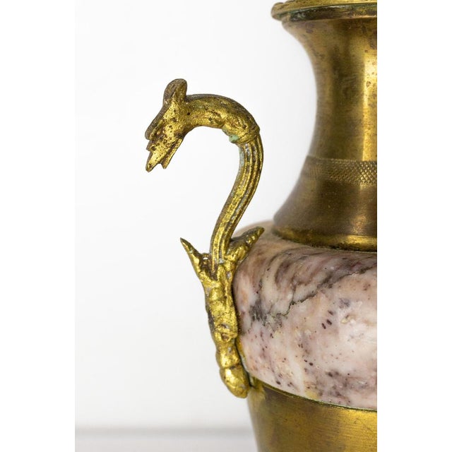 Napoleon III French Bronze and Marble Clock and Cherub Puttis, 1890s, Set of 3 For Sale - Image 13 of 15