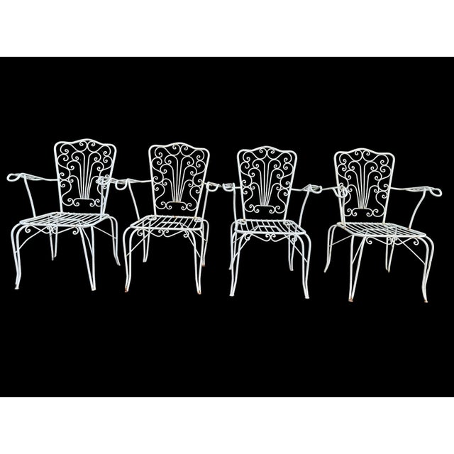 Provencal Wrought Iron Armchairs, 1960s, Set of 4 For Sale - Image 10 of 14