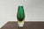 Mid-Century Modern Green and Amber Sommerso Glass Faceted Vase For Sale - Image 3 of 7