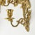 Mid 20th Century Vintage Solid Brass Ornate 5-Arm Wall Sconce Pair With Ribbon and Love Bird Motif For Sale - Image 5 of 15