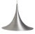 Mid-Century Modern Space Age Trumpet Pendant Light in Brushed Aluminium and Metal, 1960s For Sale