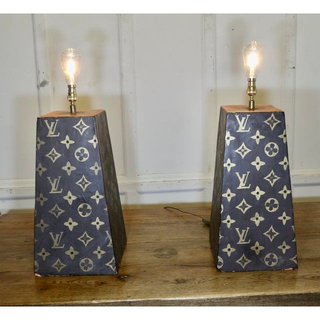 Brown Terracotta Painted Lamps, 1970s, Set of 2 For Sale - Image 8 of 9