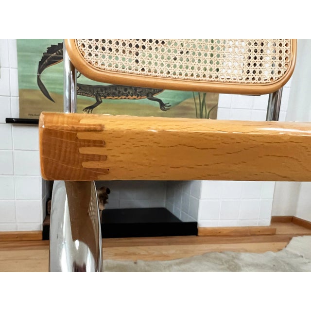 Mid-Century Modern Italian Mid-Century Modern Marcel Breuer Cesca Accent, Side or Desk Chair, Italy For Sale - Image 3 of 11