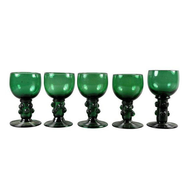 Emerald Antique Green Glasses - Collection of 61 For Sale - Image 8 of 10