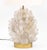 Pair of Craig Van Den Brulle Rock Crystal Table Lamps, mounted on brass circular bases, with brass "CV plaque. Overall:...