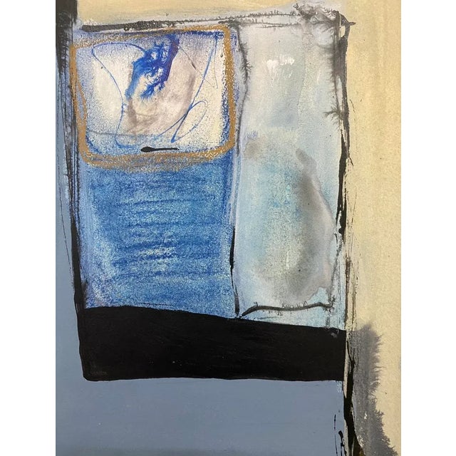 Abstract "Now I Float V" Original Mixed Media Painting on Paper by Zac Woodiel For Sale - Image 3 of 7