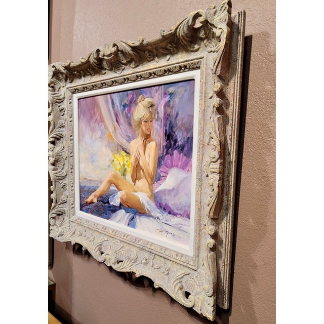 Purple Howard Rogers - Blonde Playmate Nude - Oil Painting For Sale - Image 8 of 9