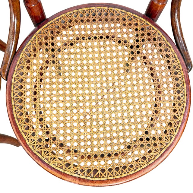 Antique Fischel Bentwood Chairs with Cane Seats, 1890s, Set of 2 For Sale - Image 11 of 14