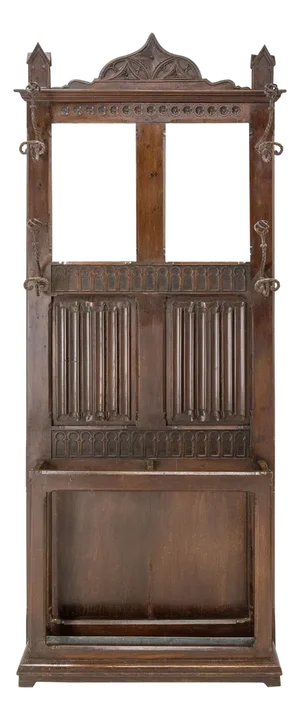 Midcentury Modern Coat Rack in Oak with Mirror