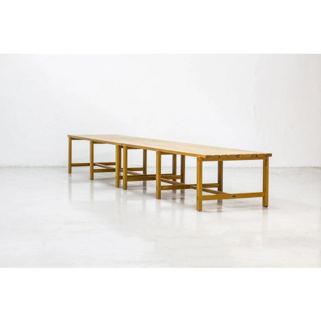 Set of Swedish Pine Benches, 1960s For Sale - Image 3 of 15