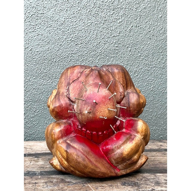Vintage Carved Man Sphere For Sale - Image 11 of 12