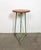 Vintage Industrial factory stool made in former Czechoslovakia during the 1960s It features a plywood seat and a green...