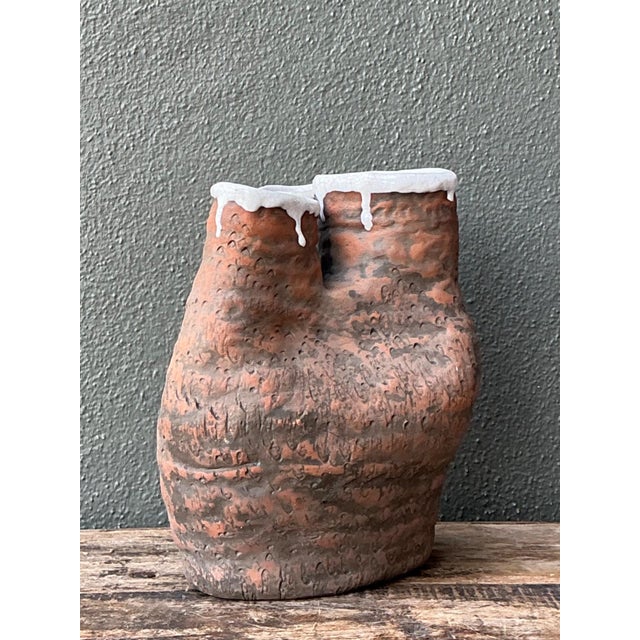 Vintage 1972 Organic Form Pottery Vase For Sale - Image 13 of 18