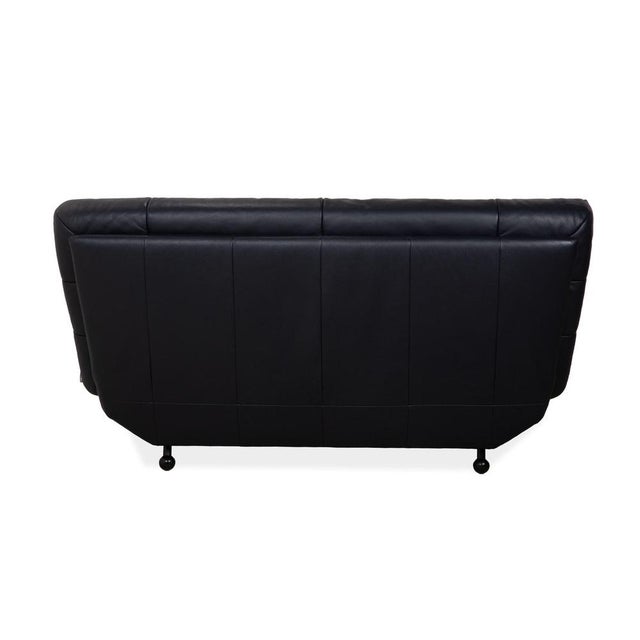 BMP 418 2-Seater Sofa in Dark Blue Leather from Rolf Benz For Sale - Image 9 of 11