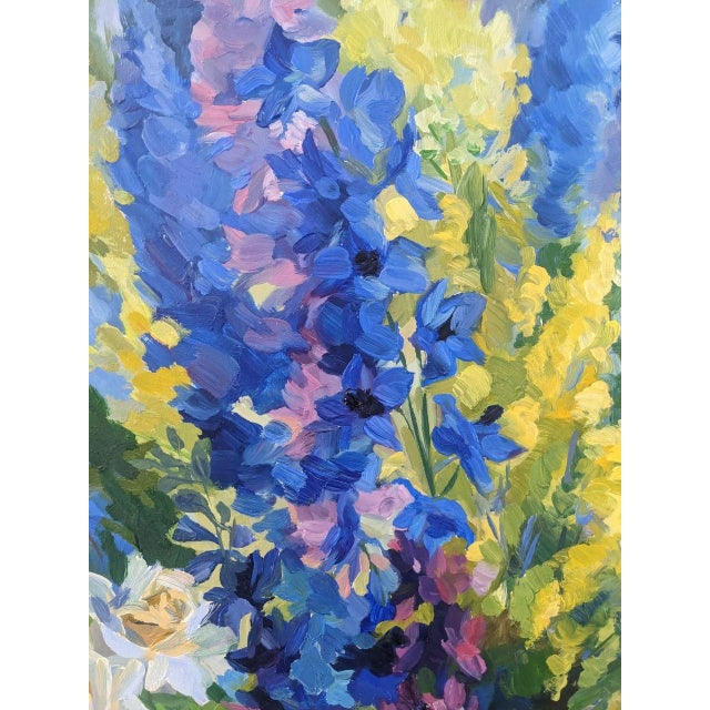 2020s Ivanna Hamuliak Floral Still Bouquet Original Oil Painting on Canvas For Sale - Image 5 of 7