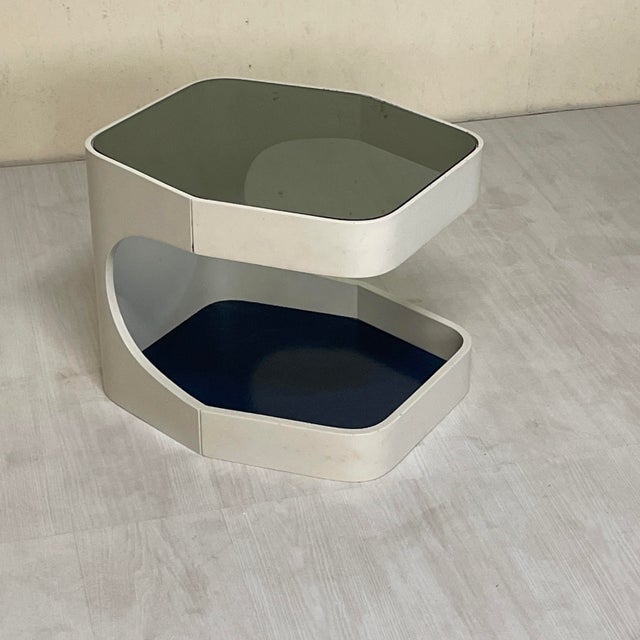 Low Italian 2-Tier Coffee Table, 1970s For Sale - Image 3 of 14