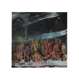 Mid 20th Century La Fiesta Oil Painting For Sale