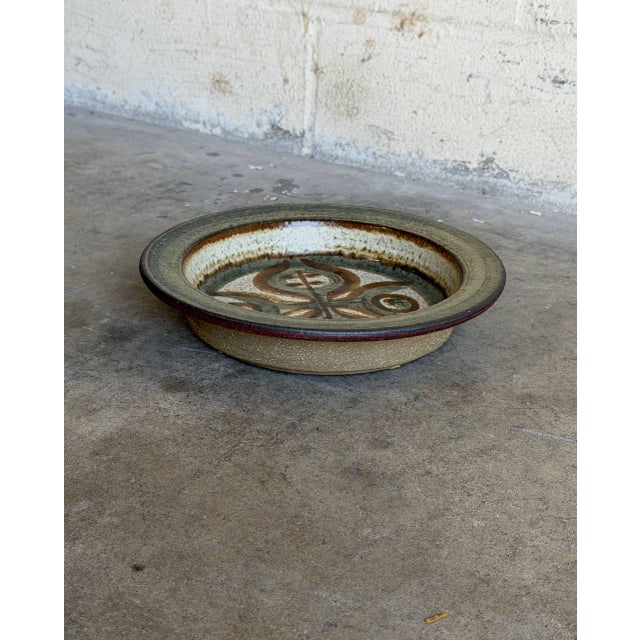 Vintage 1960s Danish Mid-Century Modern Søholm Ceramic Plate For Sale - Image 10 of 10