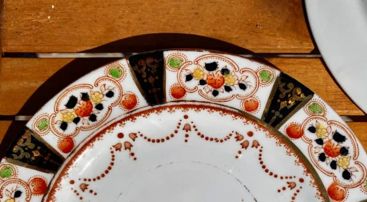 Antique Mayer & Sherratt Melba China Cake Plates- Set of 6 | Chairish