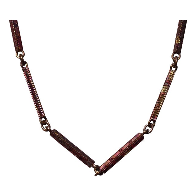 The 84th Street: Antique Art Deco Era Purple Toned Yellow Gold Bracelet For Sale