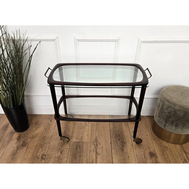 Brown Vintage Art Deco Italian Dry Bar Cabinet by Paolo Buffa, 1950s For Sale - Image 8 of 10