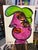 1970s Peter Keil Abstract Painting of a cubist female. Executed with oil on board. COA on back guaranteed authentic direct...
