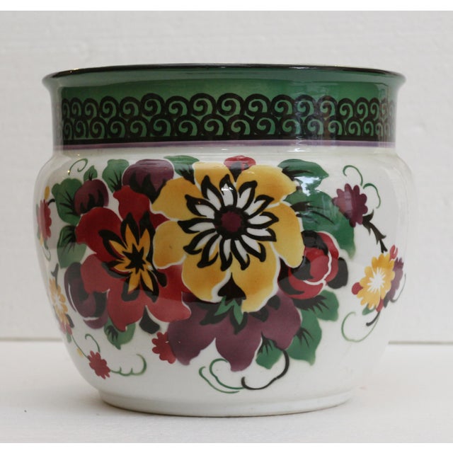 Villeroy & Boch Flower Pots Pair of flower pots produced by Villeroy & Boch around 1918/25. with a typical geometric...