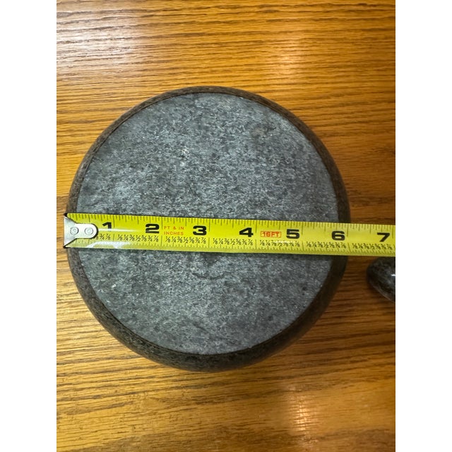 1980s Giant Mortar and Pestle Set Black Marble Polished Italy For Sale - Image 5 of 12