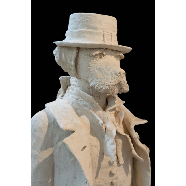 Contemporary Terracotta Anthropomorphic Bust of a Standing Dog For Sale - Image 3 of 6