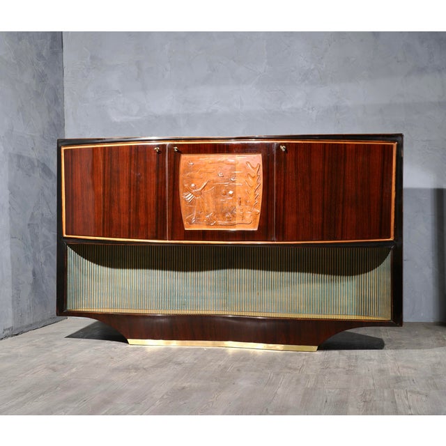 Mid-Century Art Deco Italian Walnut Cabinet from Vittorio Dassi, 1940s For Sale - Image 6 of 15