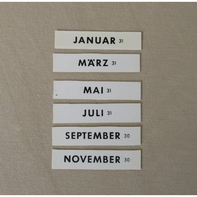 Black Vintage Acrylic Glass and Chrome Perpetual Calendar from Jakob Maul, 1930s For Sale - Image 8 of 12