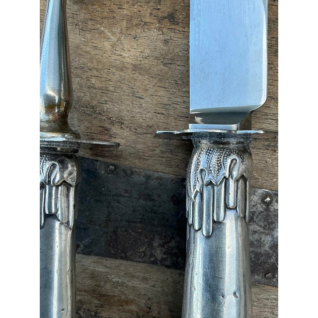 Silver Vintage Sterling Carving - Set of 2 For Sale - Image 8 of 12