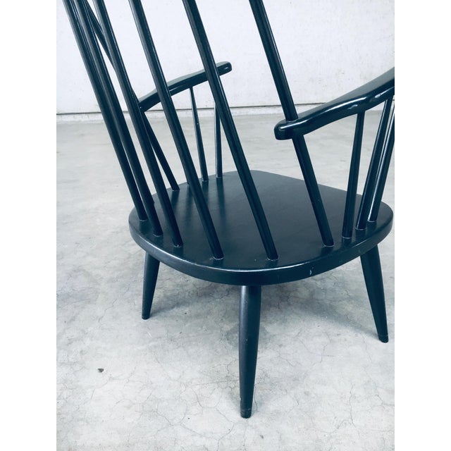 Vintage Midcentury Modern Scandinavian Design Spindle Back Lounge Chair set. Made in Denmark, 1960's period. No maker...