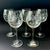 Vintage Toscany Hand Blown Wine Glasses Set of 5 – Romanian Mid-Century Floral Cut Crystal Stemware - Toy57 Pattern For Sale - Image 4 of 8