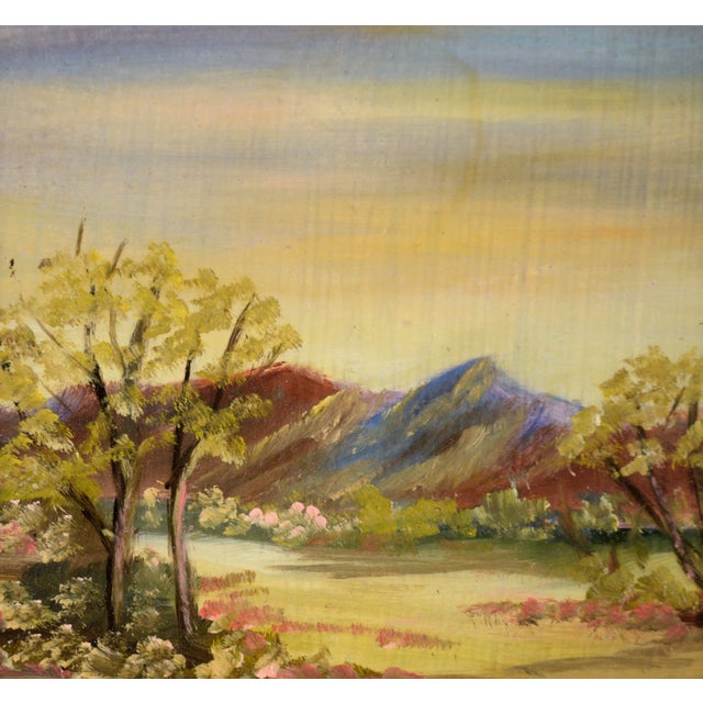 Spring Valley Plein Air Landscape in Oil on Masonite by Gibson For Sale In Monterey, CA - Image 6 of 8